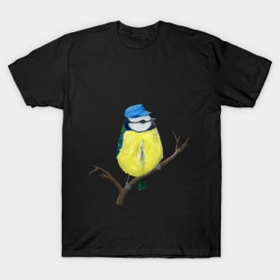 Mr. Bluetit acrylic painting T-Shirt